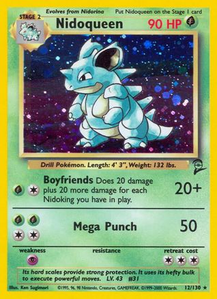 Base Set 2  012/130 Nidoqueen  - Holofoil - Holo Rare