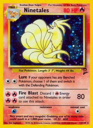 Base Set 2  013/130 Ninetales  - Holofoil - Holo Rare
