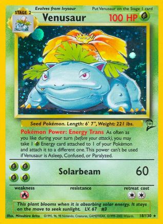 Base Set 2  018/130 Venusaur  - Holofoil - Holo Rare