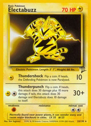 Base Set 2  024/130 Electabuzz  - Rare