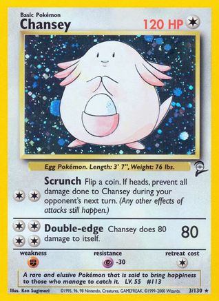 Base Set 2  003/130 Chansey  - Holofoil - Holo Rare
