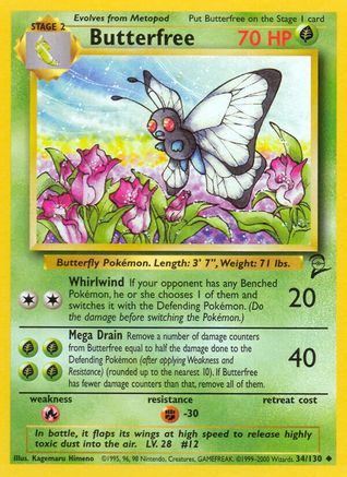 Base Set 2  034/130 Butterfree  - Uncommon