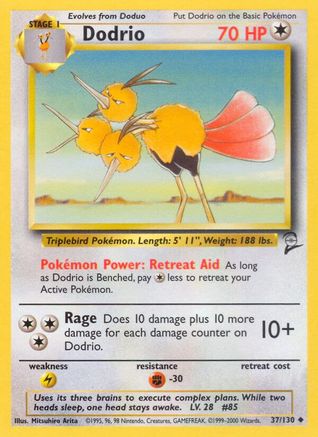 Base Set 2  037/130 Dodrio  - Uncommon