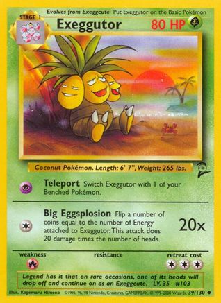 Base Set 2  039/130 Exeggutor  - Uncommon