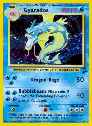 Base Set 2  007/130 Gyarados  - Holofoil - Holo Rare