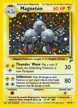 Base Set 2  009/130 Magneton  - Holofoil - Holo Rare