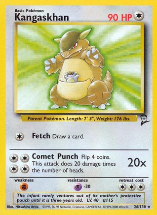 Base Set 2  026/130 Kangaskhan  - Rare