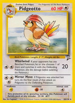 Base Set 2  028/130 Pidgeotto  - Rare