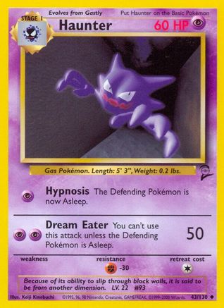 Base Set 2  043/130 Haunter  - Uncommon
