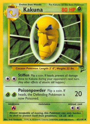 Base Set 2  047/130 Kakuna  - Uncommon