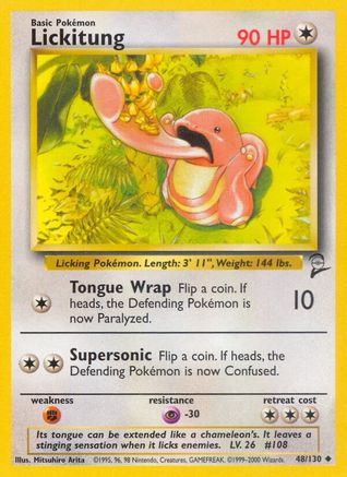 Base Set 2  048/130 Lickitung  - Uncommon