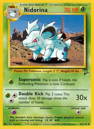 Base Set 2  053/130 Nidorina  - Uncommon