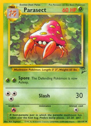 Base Set 2  055/130 Parasect  - Uncommon