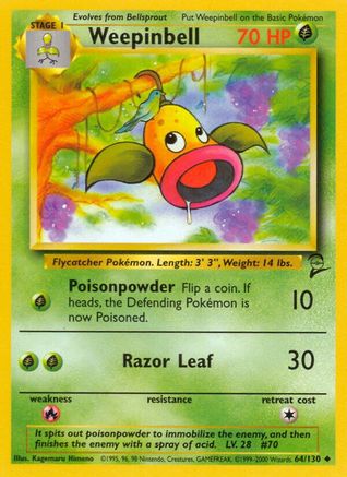 Base Set 2  064/130 Weepinbell  - Uncommon