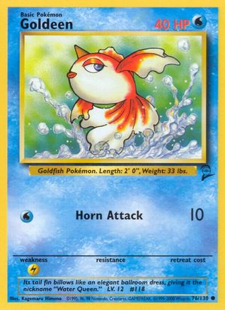 Base Set 2  076/130 Goldeen  - Common