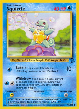 Base Set 2  093/130 Squirtle  - Common