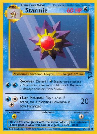 Base Set 2  094/130 Starmie  - Common
