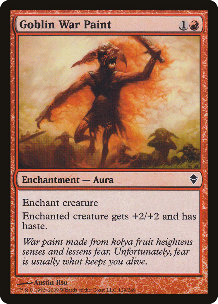 Zendikar - (ZEN-129) - Goblin War Paint Foil