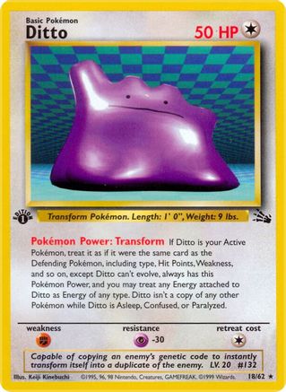 Fossil  018/62 Ditto (18)  - Unlimited - Rare