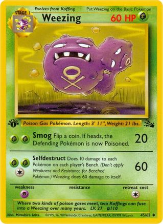 Fossil  045/62 Weezing  - Unlimited - Uncommon