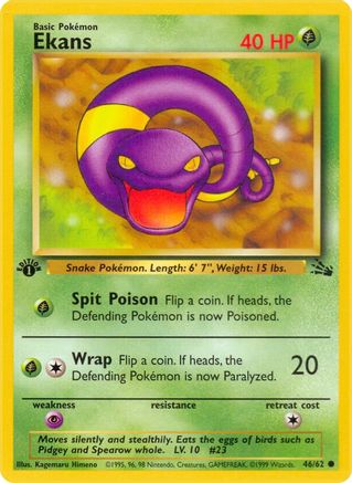 Fossil  046/62 Ekans  - Unlimited - Common