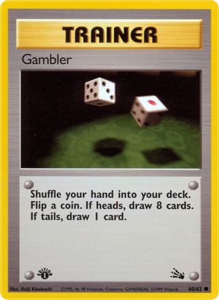 Fossil  060/62 Gambler  - 1st Edition - Common