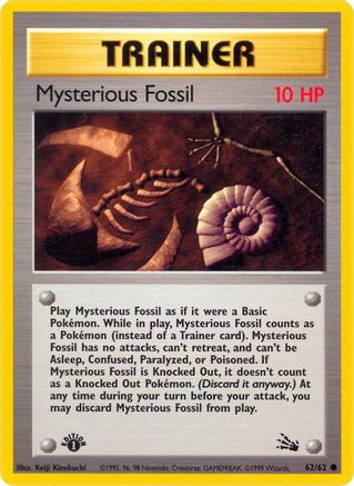 Fossil  062/62 Mysterious Fossil  - 1st Edition - Common