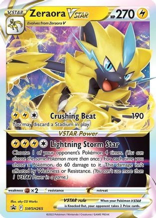 SWSH Sword & Shield Promo Cards  SWSH265 Zeraora VSTAR  - Holofoil - Promo