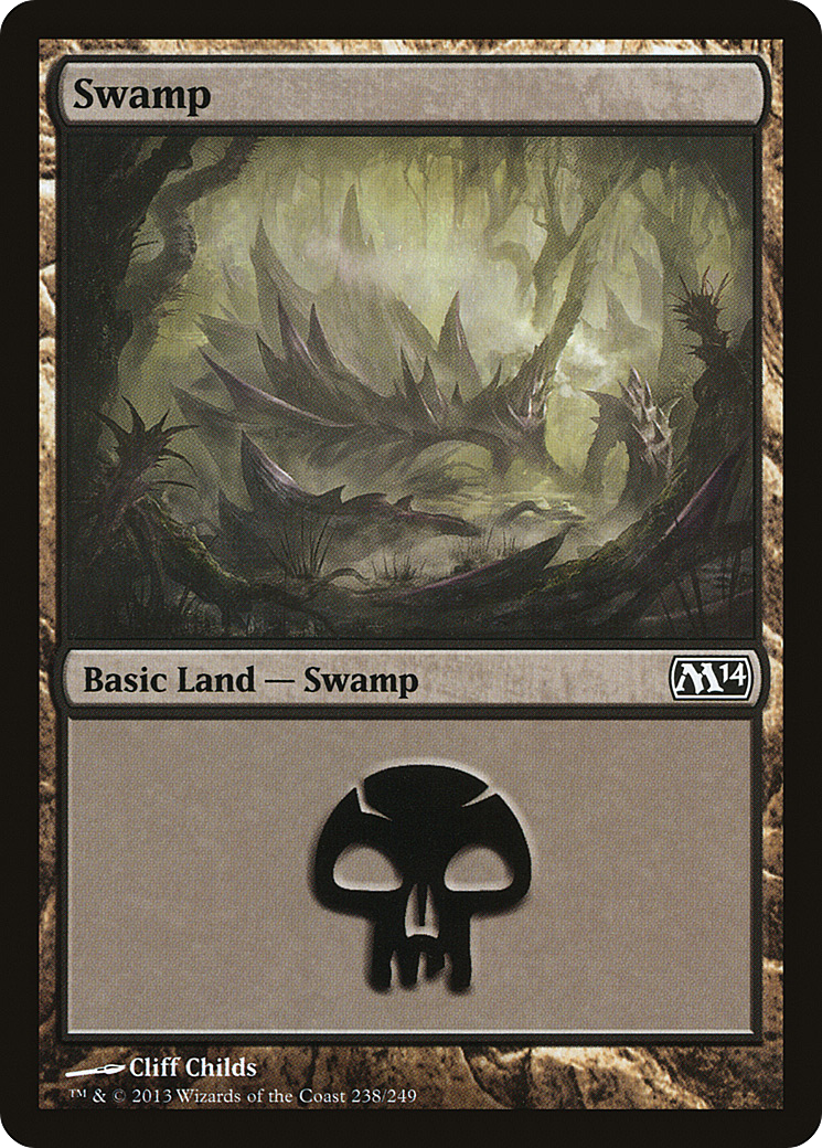 Magic 2014 - (M14-238) - Swamp (238) Foil