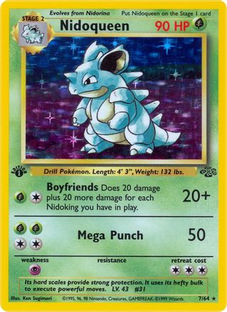 Jungle  007/64 Nidoqueen (7)  - Unlimited Holofoil - Holo Rare