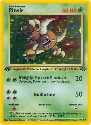 Jungle  009/64 Pinsir (9)  - 1st Edition Holofoil - Holo Rare