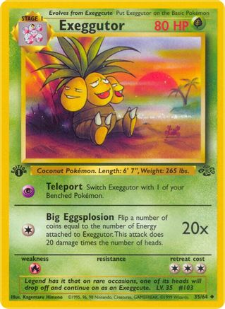 Jungle  035/64 Exeggutor  - 1st Edition - Uncommon
