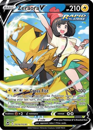 SWSH12 Silver Tempest Trainer Gallery  TG16/TG30 Zeraora V  - Holofoil - Ultra Rare