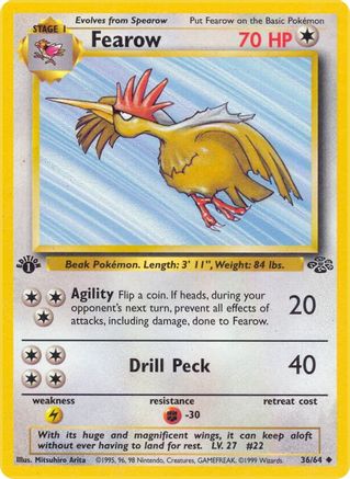 Jungle  036/64 Fearow  - 1st Edition - Uncommon
