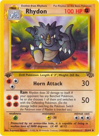 Jungle  045/64 Rhydon  - Unlimited - Uncommon