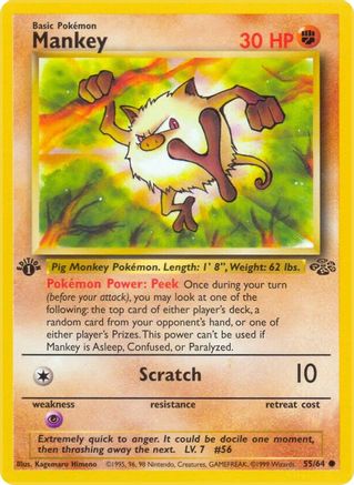 Jungle  055/64 Mankey  - Unlimited - Common