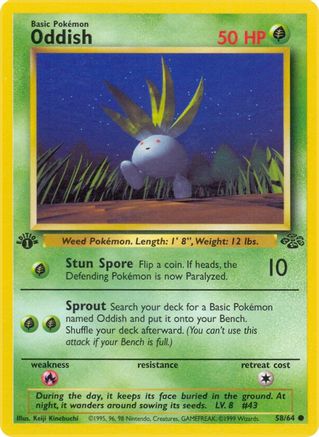 Jungle  058/64 Oddish  - Unlimited - Common
