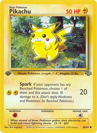 Jungle  060/64 Pikachu  - Unlimited - Common