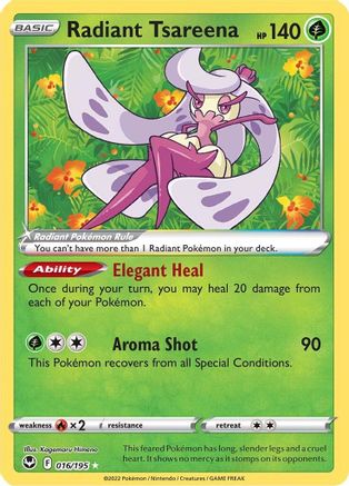 SWSH12 Silver Tempest  016/195 Radiant Tsareena  - Holofoil - Radiant Rare