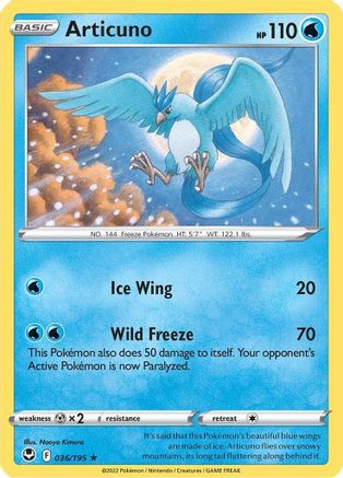 SWSH12 Silver Tempest  036/195 Articuno  - Holofoil - Holo Rare