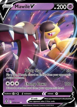 SWSH12 Silver Tempest  070/195 Mawile V  - Holofoil - Ultra Rare