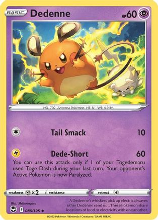 SWSH12 Silver Tempest  085/195 Dedenne  - Uncommon