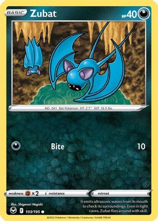 SWSH12 Silver Tempest  103/195 Zubat  - Common