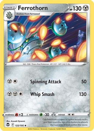 SWSH12 Silver Tempest  122/195 Ferrothorn  - Uncommon