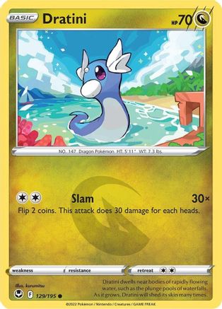SWSH12 Silver Tempest  129/195 Dratini  - Reverse Holofoil - Common