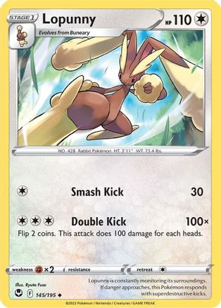 SWSH12 Silver Tempest  145/195 Lopunny  - Uncommon