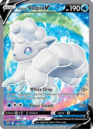 SWSH12 Silver Tempest  173/195 Alolan Vulpix V (Full Art)  - Holofoil - Ultra Rare