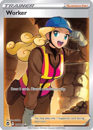 SWSH12 Silver Tempest  195/195 Worker (Full Art)  - Holofoil - Ultra Rare
