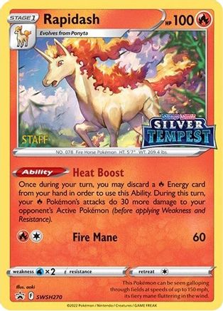 SWSH Sword & Shield Promo Cards  Rapidash - SWSH270 (Prerelease) [STAFF]  - Holofoil - Promo
