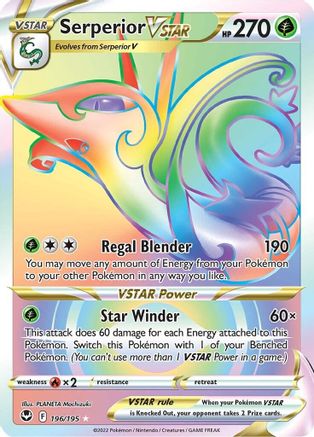 SWSH12 Silver Tempest  196/195 Serperior VSTAR (Secret)  - Holofoil - Secret Rare